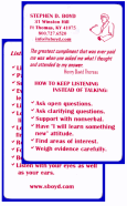 Listening TIps Wallet Cards