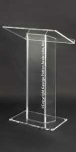 Lucite lectern